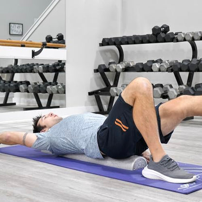 OPTP Silver AXIS Foam Roller, Moderate Density for Sports Medicine, Physical Therapy, Pilates, Yoga - Myofascial Release on Trigger Points (Silver Moderate Density, 36" x 3" Half-Round) - size: Silver - 36" x 3" Half-round