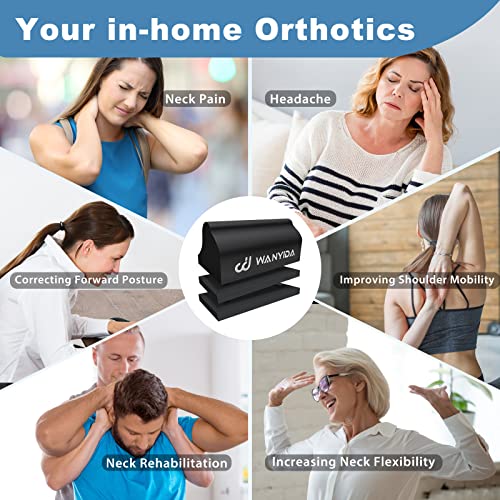 Neck Stretcher Chiropractic Pillows for Neck Pain Relief, Cervical Traction Device for Cervical Spine Alignment, Neck and Shoulder Relaxer, Cervical Orthotic Traction Block