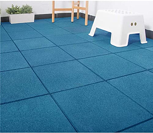 4 Pack Interlocking Tiles 20"x20"x1" Heavy Duty Rubber Tile Green Non-Slip Flooring Mat for Playground Park Gym Indoor and Outdoor, Cover 11.12 Sq.FT