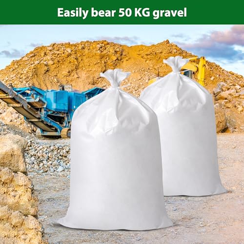 12 Pack Heavy Duty Sand Bags, (20" X 30"), Used for Flooding, Builders, Garden Waste, Grain Storage and Cargo Handling (12)