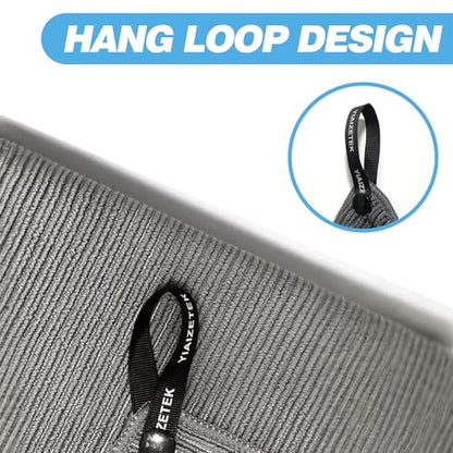 Microfiber Gym Towels with Snap Straps, Yoga Towel for Home and Gym, 16 Inch x 28 Inch, 6 Pack (Black, 16" x 28") - color: Black