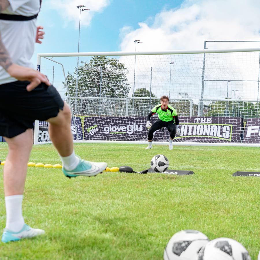 FORZA Goalkeeper Training Deflection Ramp | Durable Rubber Ball Deflector for Soccer- Ideal for GK Reactions, Reflex Training, and Shot Stopping Practice - Two Styles for Varied Training - style: Standard