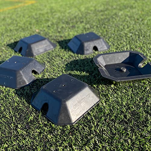 QUICKPLAY Base Weights to Train on Turf & Court | Fits Agility Poles and Kickster Soccer Goals - style: Base Weights set of 2 (no Poles)