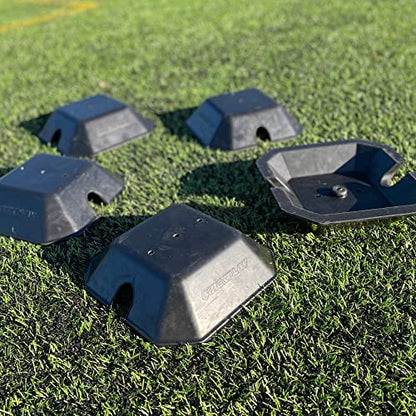 QUICKPLAY Base Weights to Train on Turf & Court | Fits Agility Poles and Kickster Soccer Goals - style: Base Weights set of 2 (no Poles)