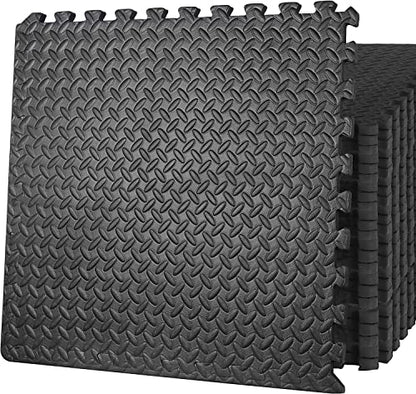 ZENY 24 Pack Puzzle Exercise Mat, 0.75'' Thick EVA Interlocking Foam Floor Tiles, Workout Mat Gym Flooring for Home Gym, 24 in x 24 in x 3/4 in, Cover 96 sq.ft