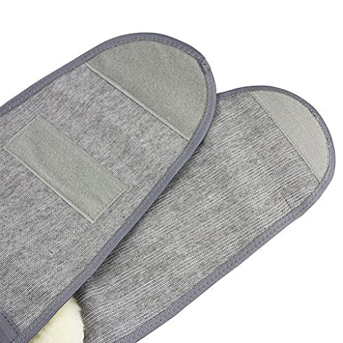 Men Women Winter Thicken Thermal Cashmere Waist Warmer Lumbar Support Belt Cozy Warm Abdominal Protector Stomach Body Wrap Band Back Brace Kidney Binder Grey