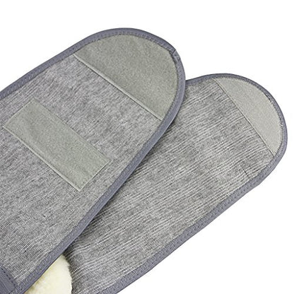 Men Women Winter Thicken Thermal Cashmere Waist Warmer Lumbar Support Belt Cozy Warm Abdominal Protector Stomach Body Wrap Band Back Brace Kidney Binder Grey