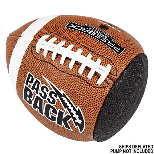 Passback Junior Composite Football, Ages 9-13, Youth Training Football, (Ships Deflated)