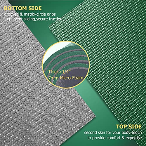 GXMMAT Large Yoga Mat 12'x6'/10'x6'/6'x8'(7mm) - color: Green Jasper, size: 6*12 FT