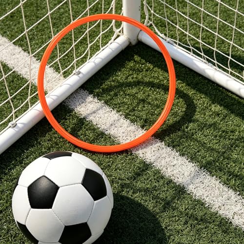 8pcs Agility Rings 12 Inch: Speed Training Equipment - 30cm Plastic Circle Jumping Hoops - Agility Hurdles for Athlete Soccer Football Practice