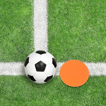12pcs Football Training Markers Flat Spot Markers 10cm Non-Slip Multi-Color Discs for Agility Drills Soccer Practice Field Court Marking Equipment