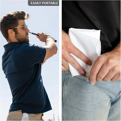 Ejis Men's Sweat Rags - Sweat Absorbing Handkerchiefs, 12x12, 10 Pack