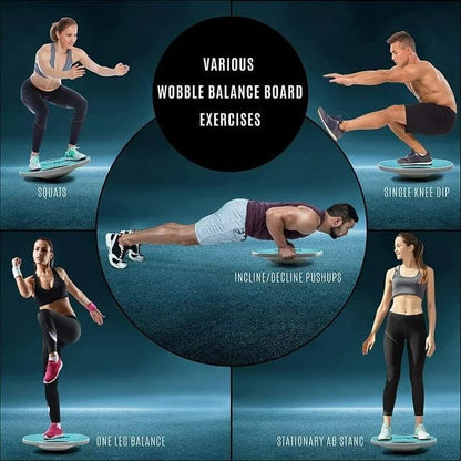 Yes4All Upgraded Wobble Balance Board, 16.34" TPE Non-slip, Stability Board for Home Gym, Standing Desk
