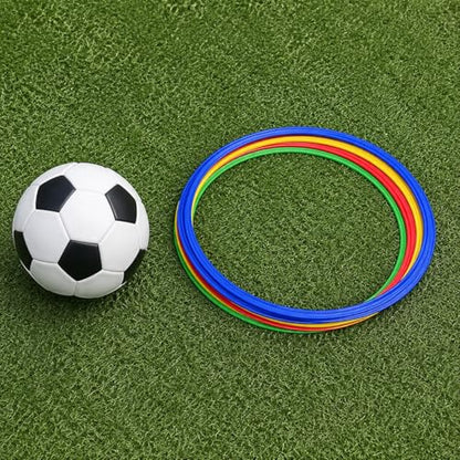predolo Sports Training Agility Rings, 12 Pack 30cm Speed and Agility Training Equipment, Mixed Colors for Athletes