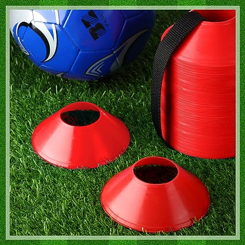 Hanaive Mini Soccer Cones for Agility Drills, 5 Inch - color: Red