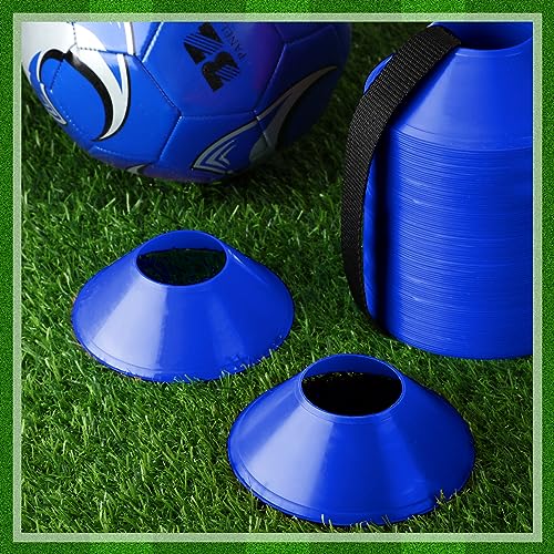 Hanaive Mini Soccer Cones for Agility Drills, 5 Inch - color: Lake Blue