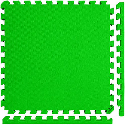 Meister X-Thick 1.5" Interlocking EVA Foam Mats - GN - 10 Tiles (40 Sqft) - color: Green, size: 10 Tiles (40 Sqft)