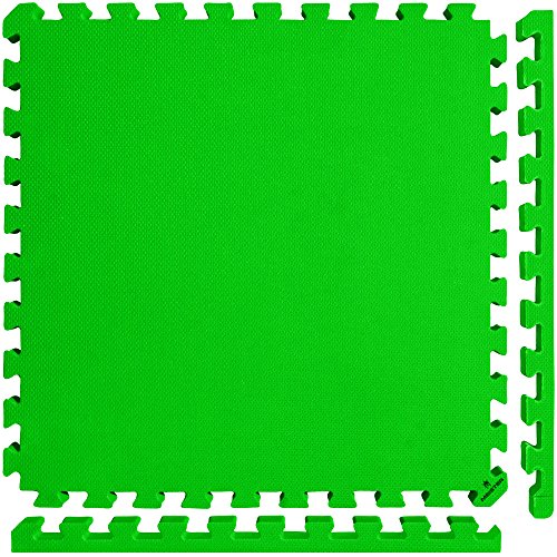 Meister X-Thick 1.5" Interlocking EVA Foam Mats - GN - 16 Tiles (64 Sqft) - color: Green, size: 16 Tiles (64 Sqft)
