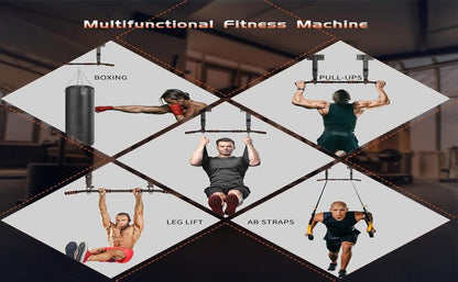 Wall Mounted Pull Up Bar Adjustable Height Heavy Duty Mounted Pull Up Bar Strength Training Equipment for for Indoor Home Gym Workout, Equipment Fitness Stand Supports to 440 Lbs