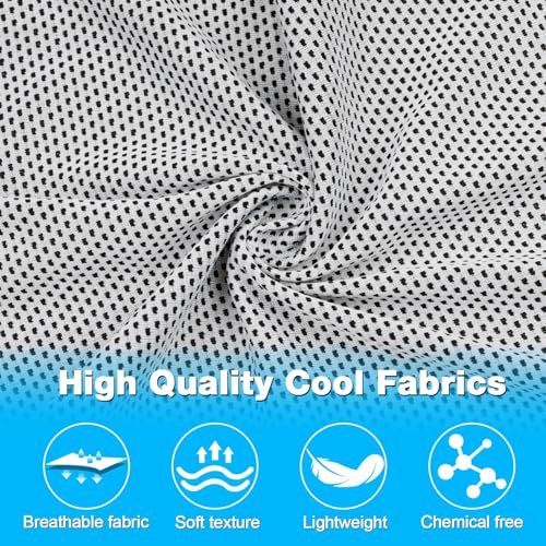 MENOLY 30 Packs Cooling Towels Bulk Cooling Towels for Neck and Face Gym Workout Cooling Neck Rags for Sports Yoga Soft Microfiber Breathable Sweat Rags for Hiking Running Fitness-Gray