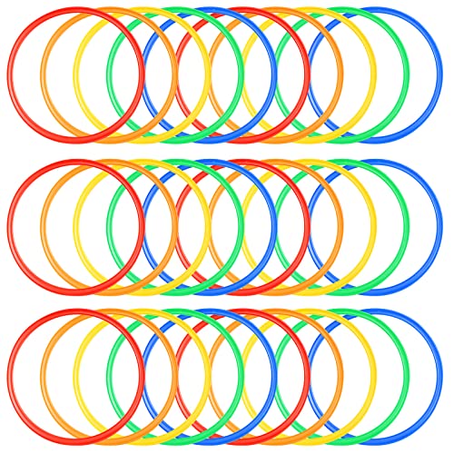 Agility Rings Speed and Agility Training Rings Exercise Speed Circle Jumping Hoops for Training Toss Equipment - color: Multicolored, size: 15 Inch