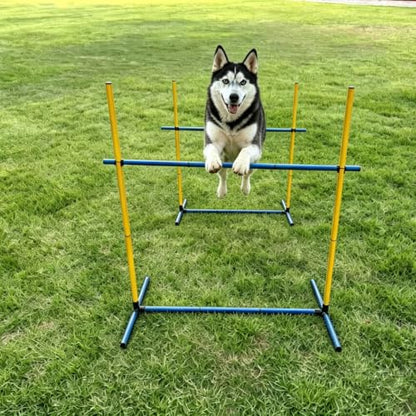 Heavy Duty Adjustable Dog Agility Hurdles for Medium & XL Dogs - color: SLV-Hurdle 35in-2