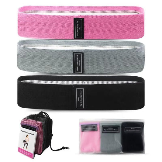 3 Booty Bands Pilates Flexbands Hip Thigh Glute Bands Set Stretch Exercise Bands Fabric Elastic Exercise Resistance Band for Working Out Legs Bands with Workout Bands Guide.