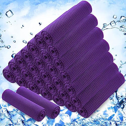 Hosuly 30 Pack Cooling Towels 40"x12" - color: Purple