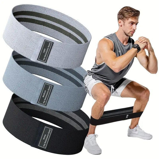 Resistance Bands for Legs & Glutes – Anti-Slip Fabric Hip Bands with Light, Medium & Heavy Resistance, Wide Durable Workout Loops for Squats, Hips, Strength Training & Home Fitness | Set of 3
