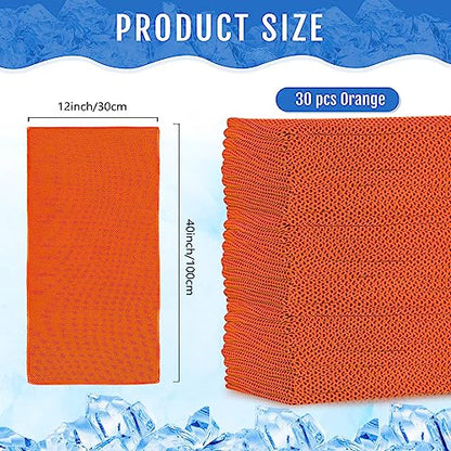 Hosuly 30 Pack Cooling Towels 40"x12" - color: Orange