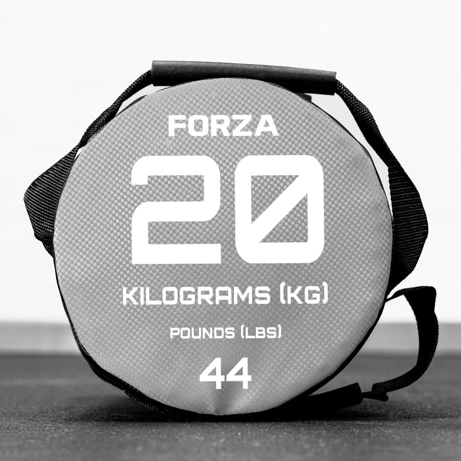 FORZA Power Bags – 11lbs to 66lbs | Strength Training Fitness Equipment – Home Exercise and Gym Fitness | Prefilled Powerbag Weights for Powerlifting, Crossfit & MMA - size: 44lbs