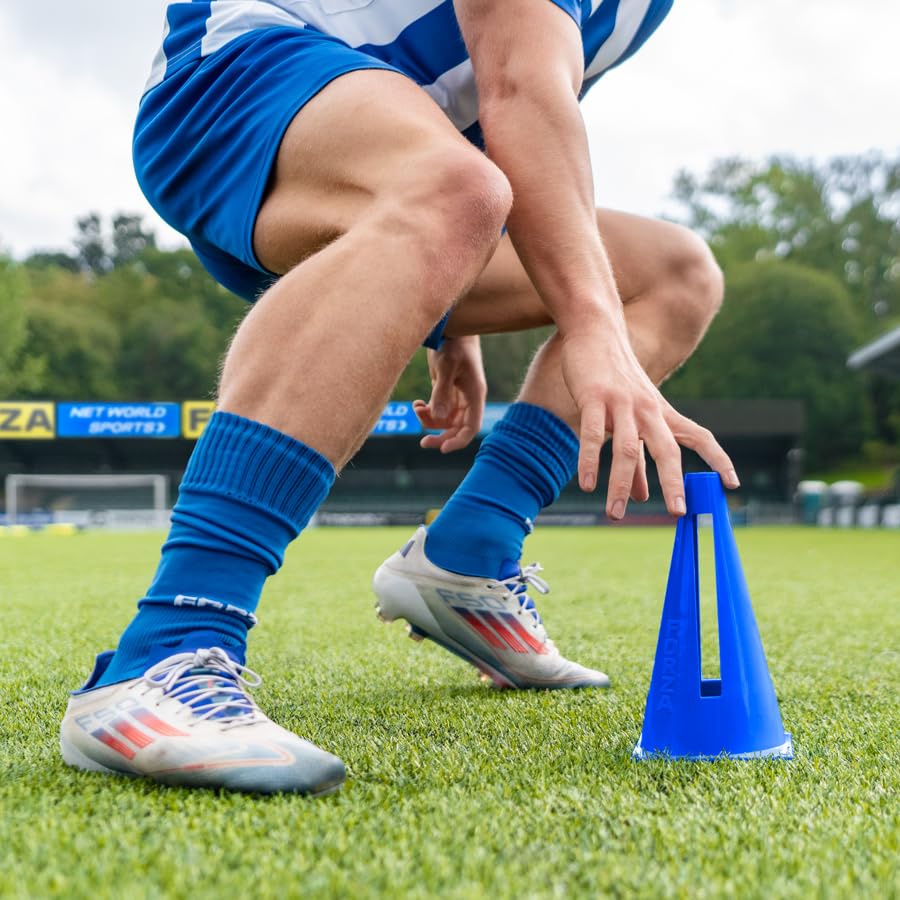 FORZA Flexi Cones [10 Pack] | Ultra-Durable Training Cones for Sports Drills and Practice – Available in 9 Bright Color Options