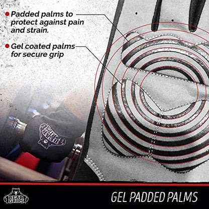 Bear Grips Weight Lifting Gloves for Men & Women | Half Finger Lifting Gloves | Full Finger Workout Gloves for Men | No Finger Exercise Gloves l Compression Weightlifting Gloves | Gym Gloves for Men