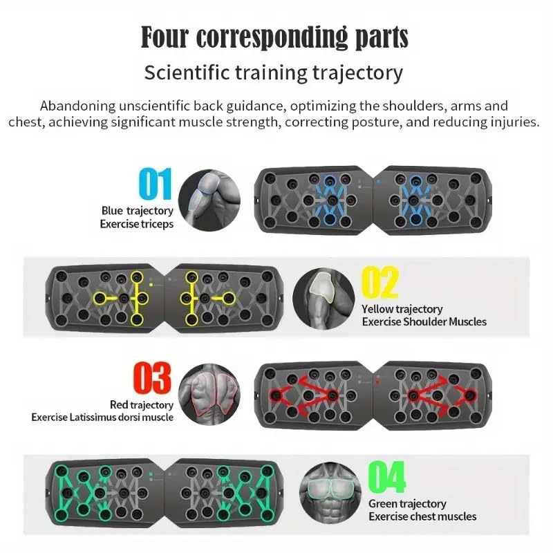 Portable Push Up Board, Strength Training Exercise, Home Workout, Upper Body Fitness, Calisthenics Exercising, Muscle Building.
