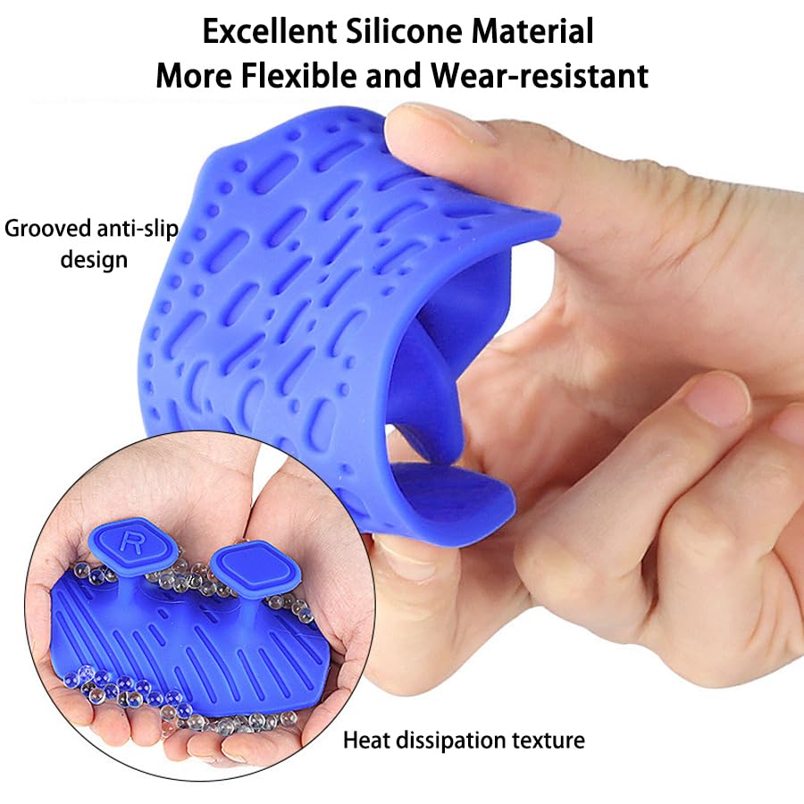 Upgraded Weight Lifting Grips for Women & Men - Extra Large & Thick Non-Slip Gym Grips, Ergonomic Workout Gloves for Pull-Ups, Dumbbell Exercises - color: blue