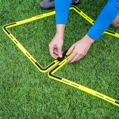 FORZA Trapezoid Training Rings | Set of 10 Agility Rings for Speed, Agility and Coordination Training | Multi-Sport Indoor and Outdoor Use