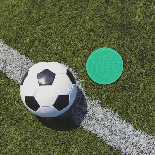 12pcs Football Training Markers Flat Spot Markers 10cm Non-Slip Multi-Color Discs for Agility Drills Soccer Practice Field Court Marking Equipment