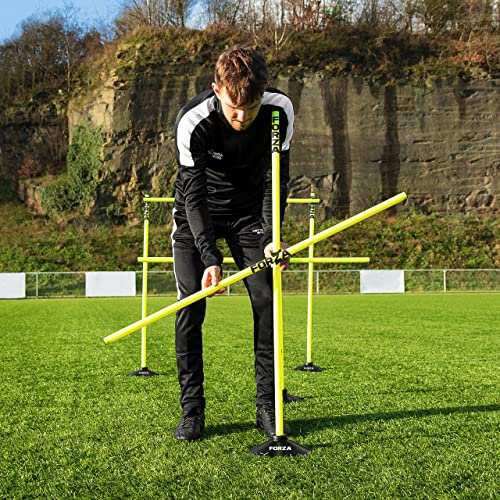 FORZA Pro Adjustable Hurdle Set | Speed & Agility Training with Rubber Bases or Ground Spikes for Extra Stability [4ft or 5ft]