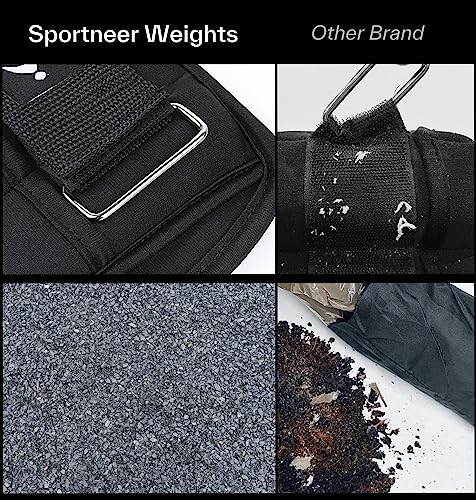 Sportneer Adjustable Ankle Weights for Women and Men 7 lbs/Pair Adjustable Leg Weights with Secure Straps, Strength Training Weighted for Yoga, Walking, Running, Aerobics, Gym, Physical Therapy - color: Black