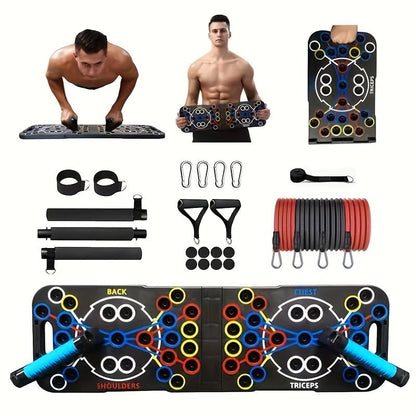 54-Hole Push-Up Board – Multi-Function Exercise Equipment for Home Gym – Adjustable Push-Up Bars for Chest, Arms & Core Workout – Strength Training Tool for Men & Women