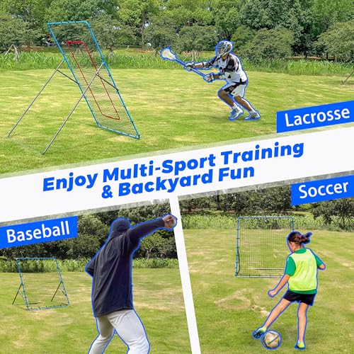 2-in-1 Volleyball Rebounder Net, Adjustable 7×4 ft to 4.5×4 ft Bounce Back Training Rebound Equipment with Angle Customization for Volleying, Bumping, Spiking Practice