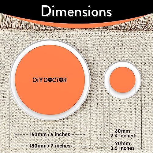 DIY Doctor Furniture Sliders – 8-Piece Set with Large & Small Sliders - Move Heavy Furniture Easily on Carpet, Hardwood & Tile – Reusable Floor Protectors – Orange