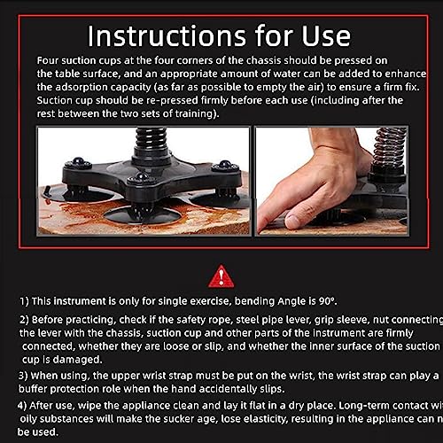 Arm Wrestling Training Equipment 45~50lbs Forearm Trainer Grips Wrist Exerciser Muscle Developer Strength Home Fitness for Professional & non-professional - color: Light Black(35-40lbs)