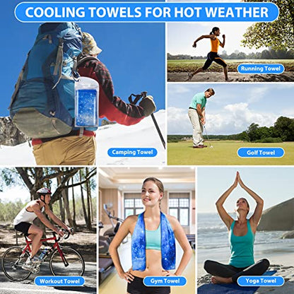 Cooling Towel, Cooling Towels for Neck,40" x 12"Ice Towel for Instant Cooling Relief, Soft Breathable Chilly Towel, Perfect Yoga, Golf, Sports, Gym, Athletes Towel (1PC-BStarry) - color: Bstarry