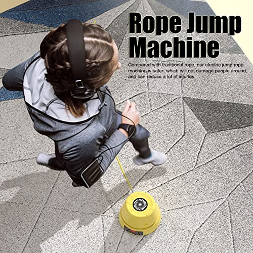 Electronic Fitness Jump Rope, Smart Rope Jump Machine with Remote Control, Automatic Intelligent Count Electric Skipping Machine for Family Friends - color: Yellow