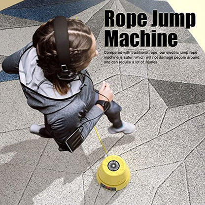 Electronic Fitness Jump Rope, Smart Rope Jump Machine with Remote Control, Automatic Intelligent Count Electric Skipping Machine for Family Friends - color: Yellow