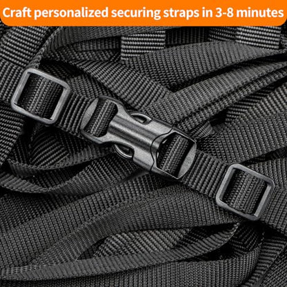 BEYOURD 5/8" Buckle and Strap Set: 6 Yards of Thick Nylon Webbing, 6 Pack Quick Side Release Adjustable Plastic Buckles, 12 Tri-Glide Slide Clips, Black (5/8 Inch Combo Set) - style: 5/8" Combo Set