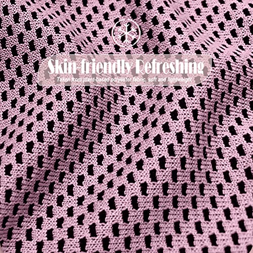Pack of 20 Cooling Towel 40x12'' Ice Towel for Neck and Face Microfiber Chilly with Bag Breathable Yoga Gym Stay Cool Towels Sweat Rag for Workout Running Camping Pilates Beach, Pink - color: Pink