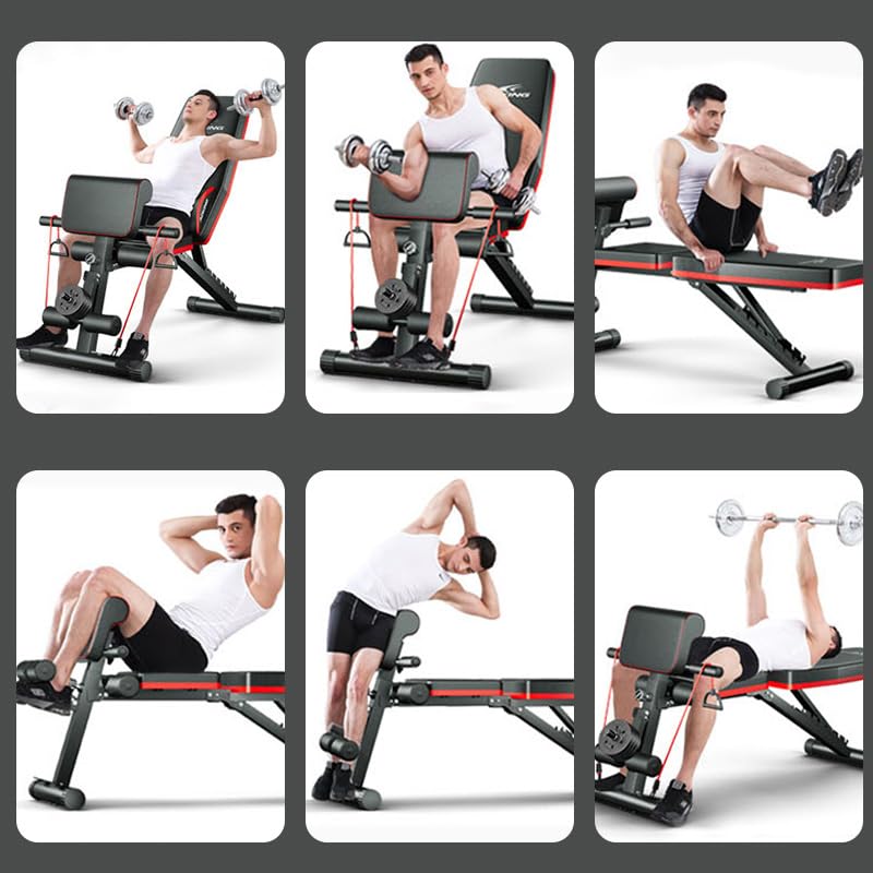 13-in-1 Multifunctional Dumbbell Bench Press & Sit-Up Chair – Adjustable Folding Home Gym Equipment for Strength Training, Core Workouts, Dumbbell Lifts & Full-Body Exercise – Compact & Heavy-Duty Design