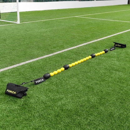 FORZA Single Line Goalkeeper Ball Deflector – Premium Soccer Training Tool for Enhanced Reaction Time & Ball Control - style: With Weights